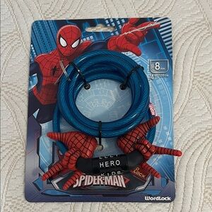Marvel Spider-Man Blue and Red Wordlock Bike Lock